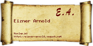 Eizner Arnold névjegykártya